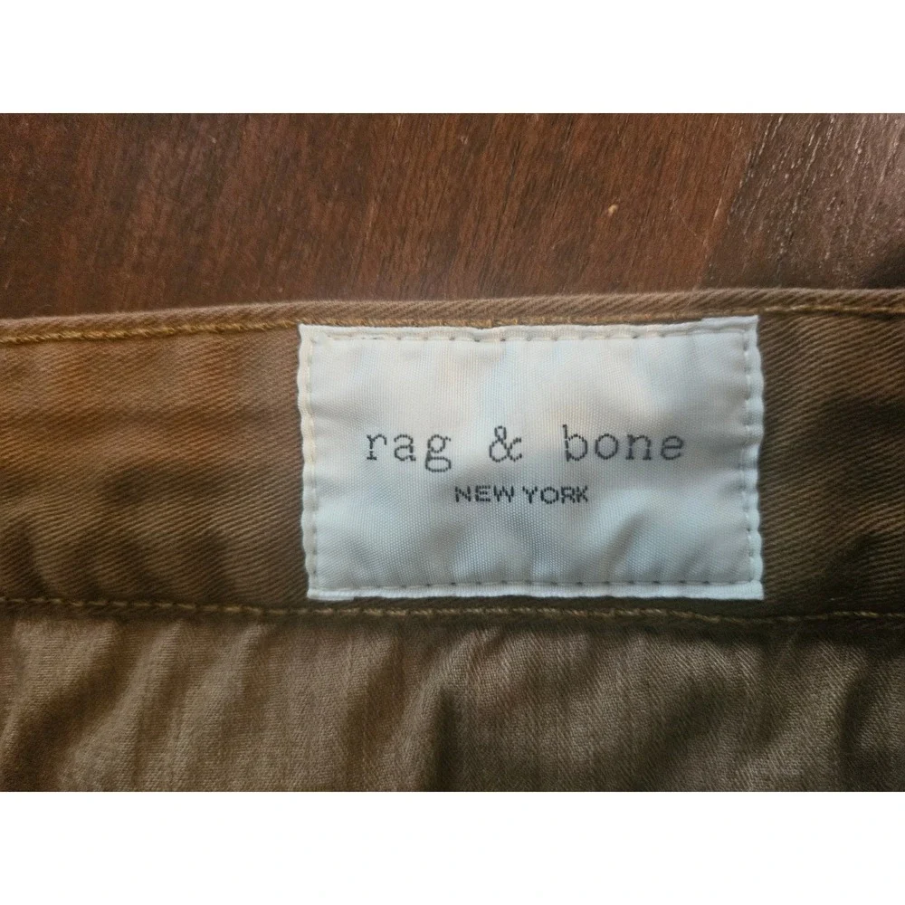 Rag & Bone Chino Shorts Mens 36 Dark Khaki Cotton Blend M1917O060DKK